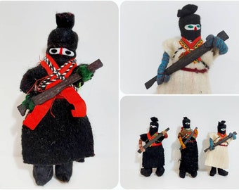 Zapatistische Wollpuppen / handgemachte Krieger-Puppe / handgemachte mexikanische Puppe / Cinco de Mayo / mexikanische Freiheitskrieger-Puppe