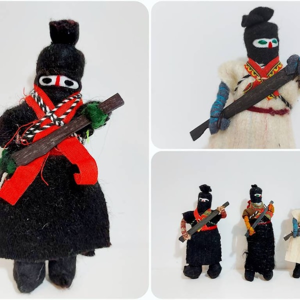 Poupées zapatistes en laine / poupée guerrière rembourrée / jouets en peluche / poupée mexicaine faite main / cinco de mayo / guerriers mexicains de la liberté