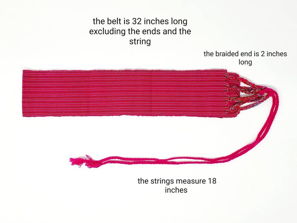 Hand Made Mexican Sash Belt / Unisex Mexican Belt / Cotton Tie Etsy