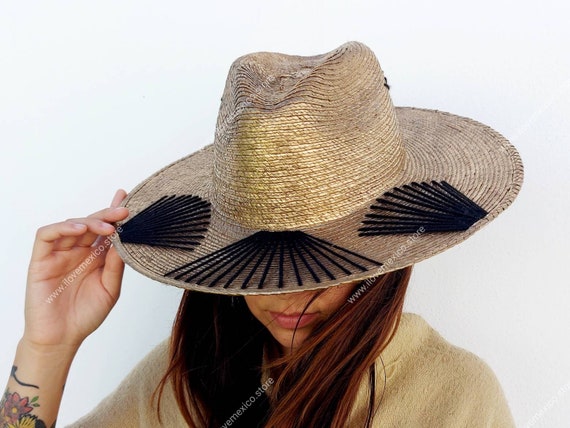 Woven Straw Sun Hat with Decorative Logo Accent Custom Straw Sun Hat with Engraved Patch - Singletrack Hats  main image 4