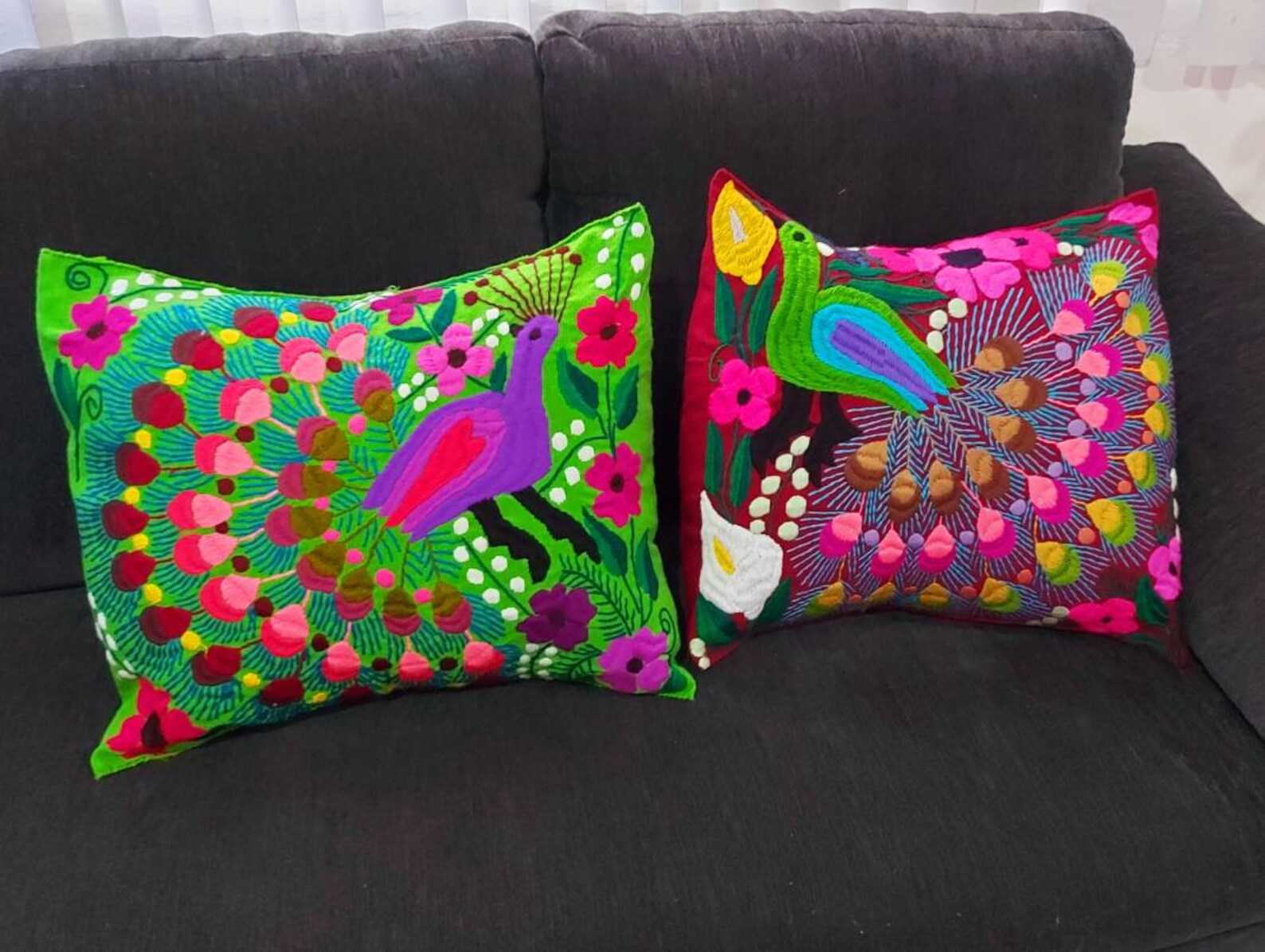 Mexican Pillow Cases / Embroidered Pillow Case / Colorful Etsy