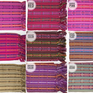 Mexican woven rebozo scarf / Traditional woven fabric rebozo / Mexican cambaya shawl / mexican pashmina / colorful nursing scarf image 2