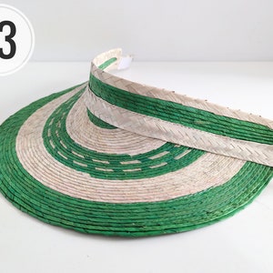 Hand made straw visor / Straw beach visor image 5
