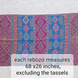 Mexican rebozo scarf / Traditional rebozo / Mexican geometric pattern shawl / mexican pashmina image 9