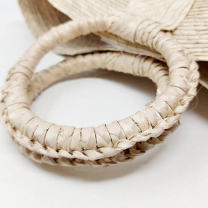 Small straw beach tote / handmade market straw bag / mexican tote bag / summer bag / farmer's market bag / image 10