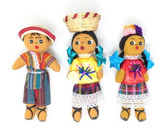 Mayan hand made plushies / stuffed hand made worry doll