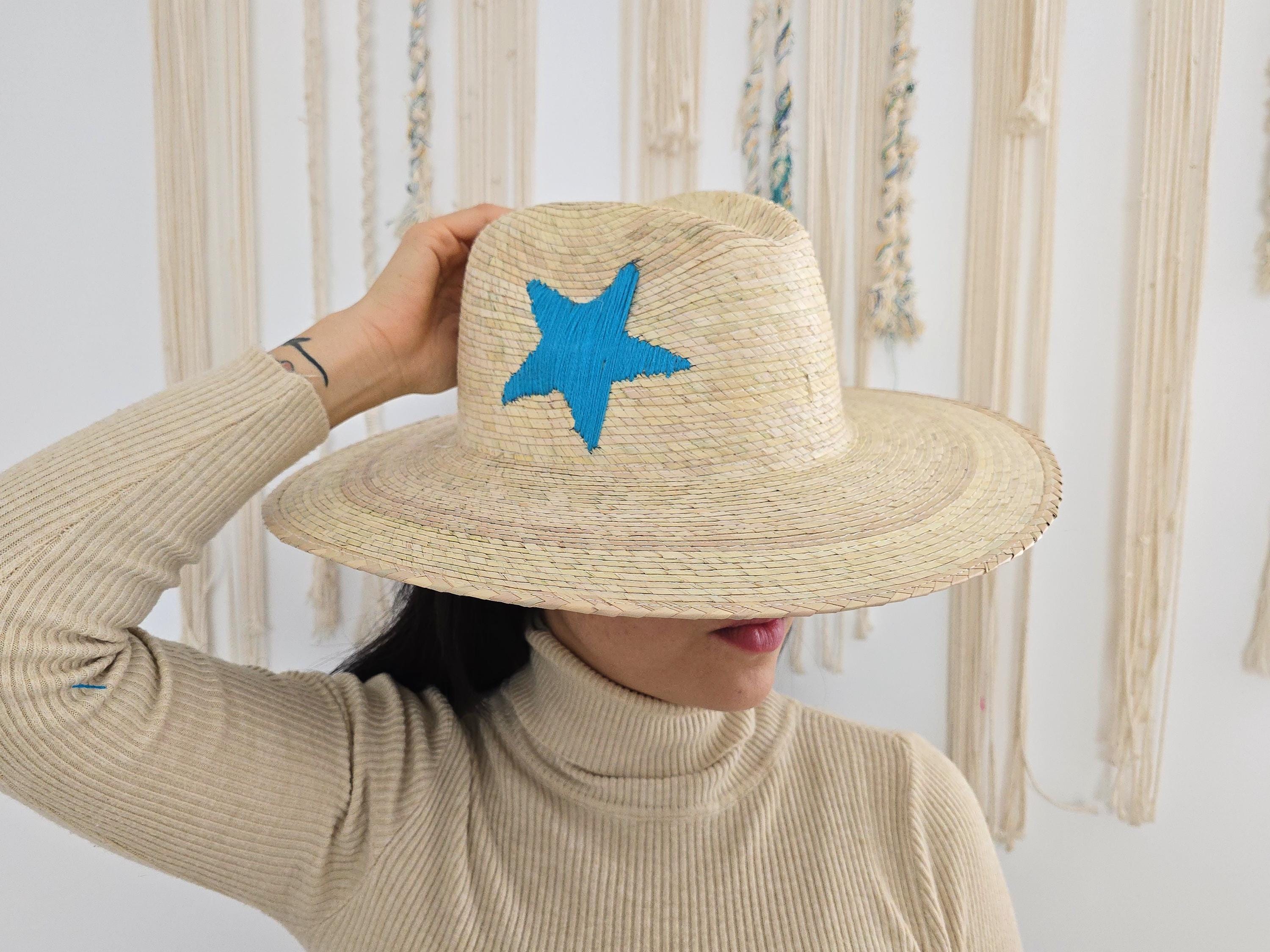 ? ☀️NWT  Mexican Embroidered Sun Hat Panama Hat by EMG ☀️ Mexican Embroidered Sun Hat Zinnia – Camelia Mexican Boutique main image 3