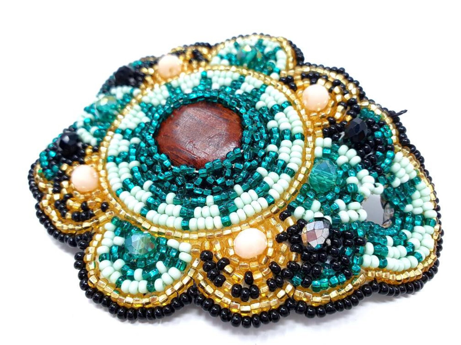 Mexican Hair Accessories / Floral Hair Pin / Glass Bead Hair Etsy