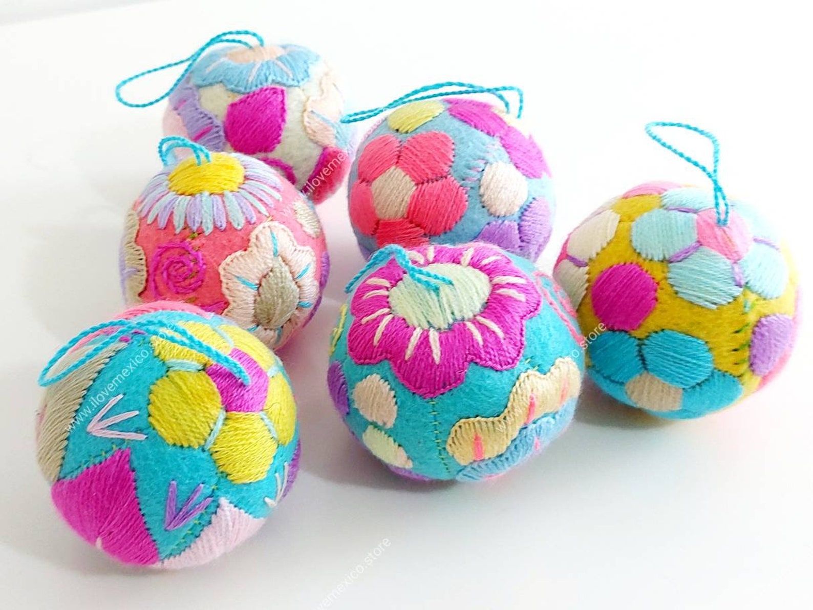 Mexican Christmas Tree Ornament Set / Hand Made Christmas - Etsy