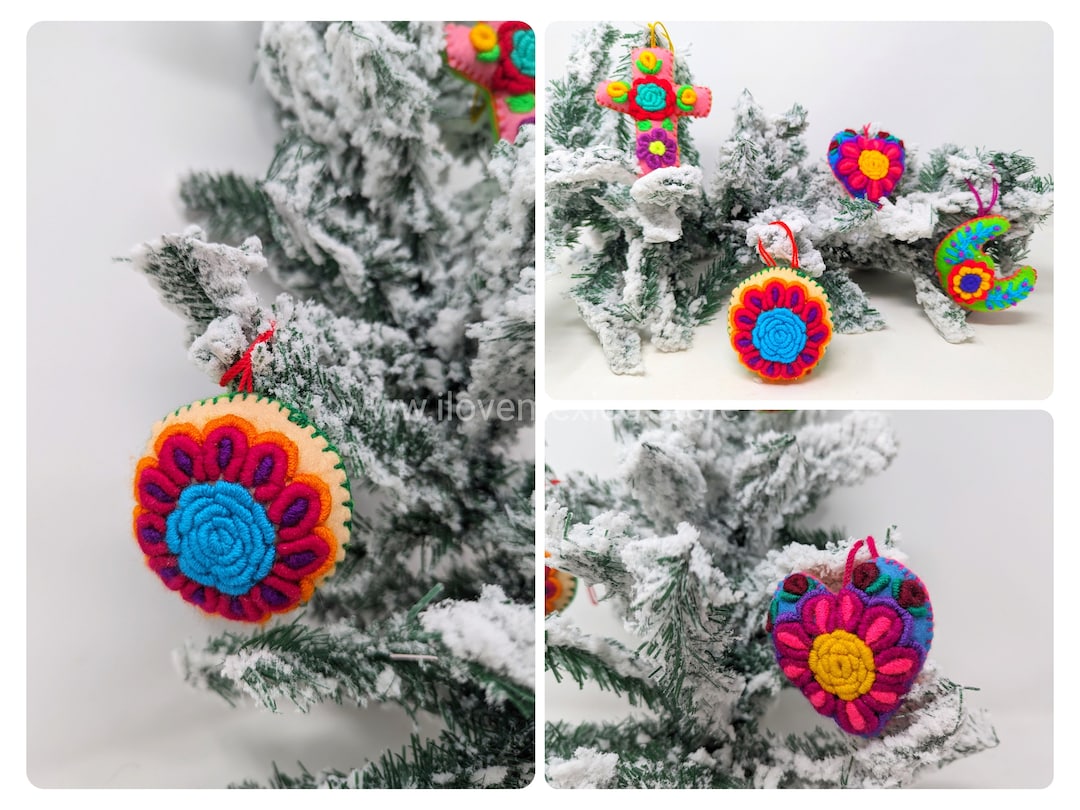 Handmade Christmas Ornament Set / Mexican Christmas Ornaments - Etsy