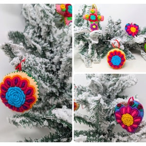 Handmade Christmas ornament set / Mexican Christmas ornaments