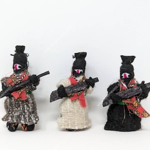 Handmade Zapatista Wool Doll Keychain: Mexican Warrior