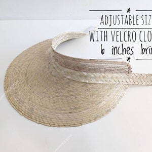 Hand made straw visor / Straw beach visor image 9