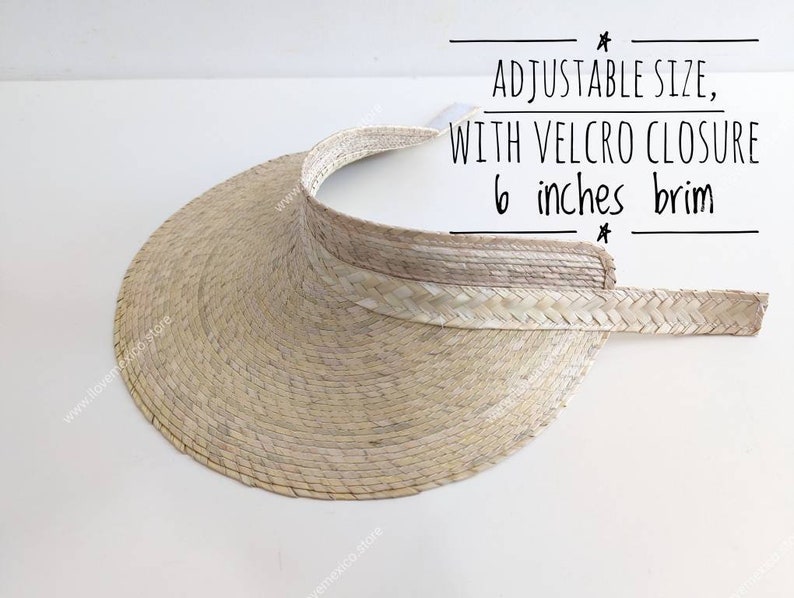 Hand made straw visor / Straw beach visor image 9