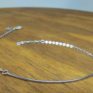 Minimalist silver bracelet / sterling silver bracelet / adjustable silver bracelet