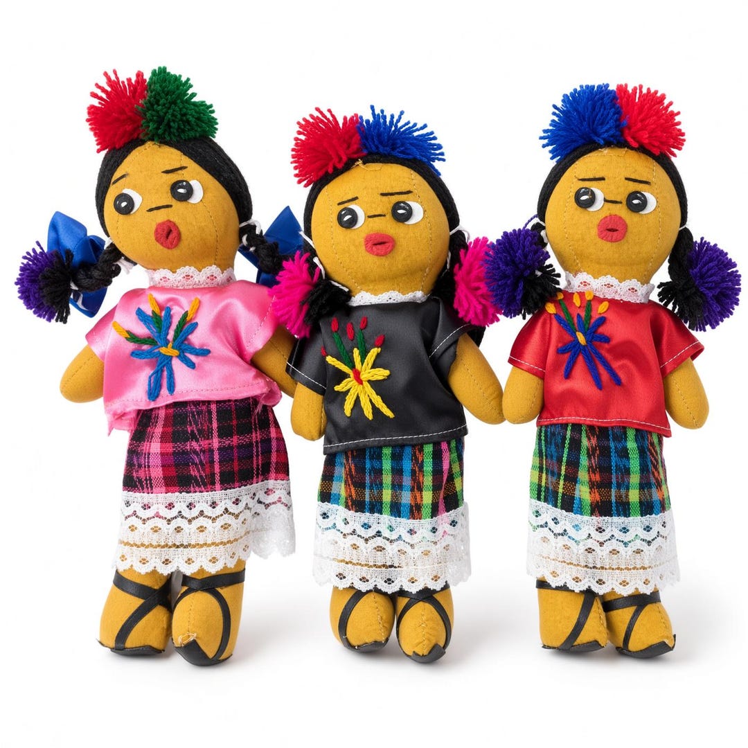 その他 PHILLIPS BEAMS Vinyl Collectible Dolls Handmade Large Mayan Worry Doll Felt Ragdoll From Mexico - Etsy