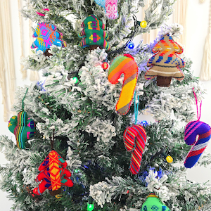 Cambaya Stoff Weihnachtsornament 10er Set