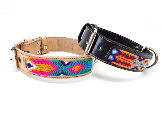 Etsy dog top collars leather