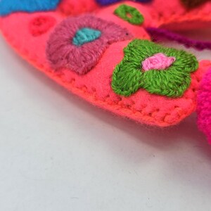Embroidered Christmas Letter Ornament: Mexican Christmas Decor image 5