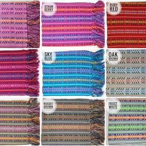 Bunt gewebter Rebozo Schal / Traditioneller gewebter Rebozo Schal / mexikanischer Cabaya Schal / bunter Schal / bunter Schal Bild 3