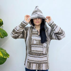 Authentic Mexican hoodie / Striped unisex hoodie