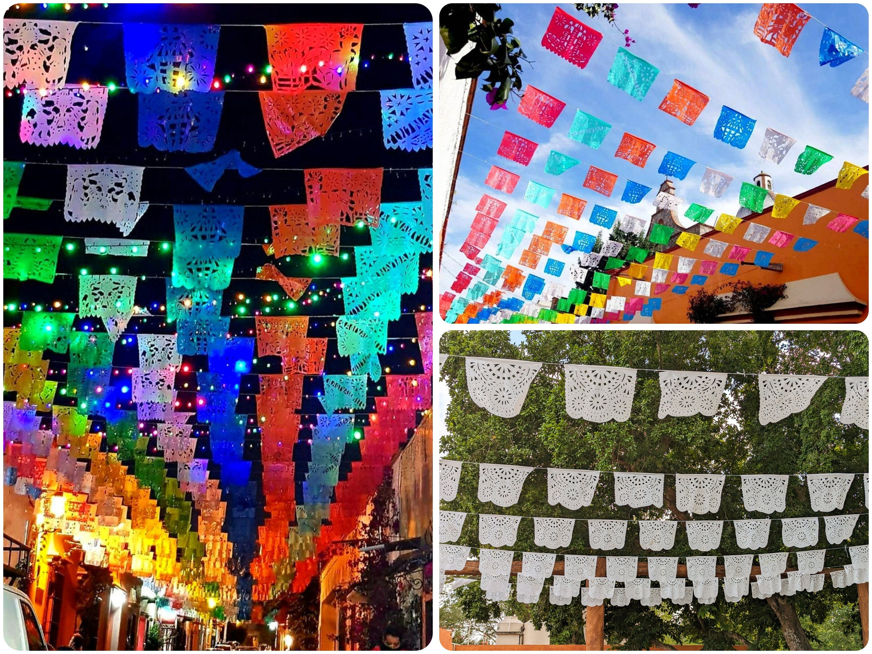 Metallic Mexican Fiesta Party Flags