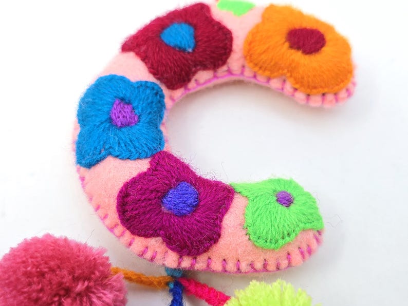Embroidered Christmas Letter Ornament: Mexican Christmas Decor image 14