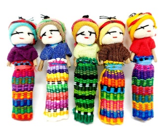 Worry doll from Guatemala / Tiny rag doll / worry doll keychain