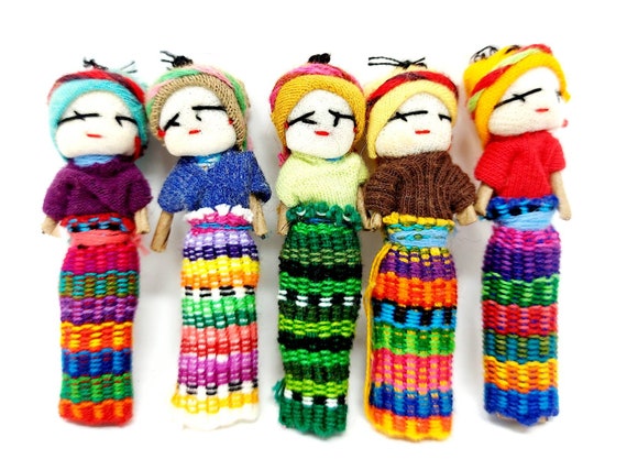 Worry Doll From Guatemala / Tiny Rag Doll / Worry Doll Keychain 