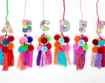Embroidered mini letters