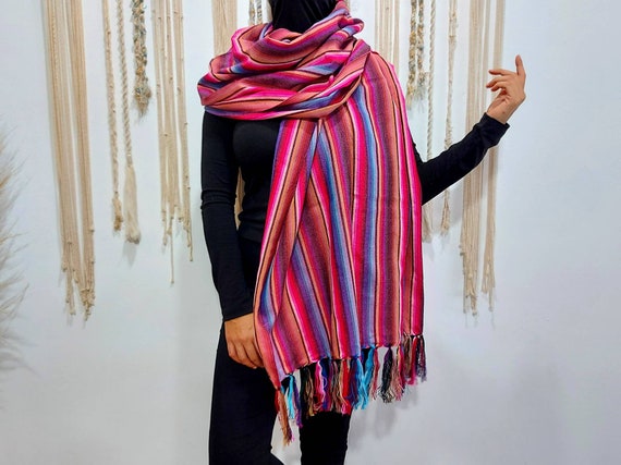 Bufanda de serape rebozo mexicana / Rebozo tela - Etsy España