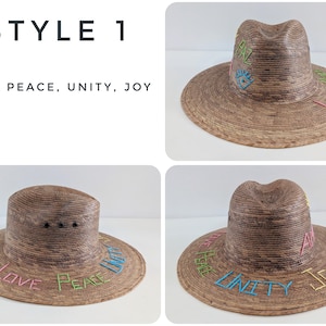 Embroidered Summer Festival Hat / Summer Straw Hat - Etsy