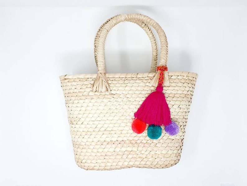 Handmade multi colored boho bag tassels / multi colored beach | Etsy