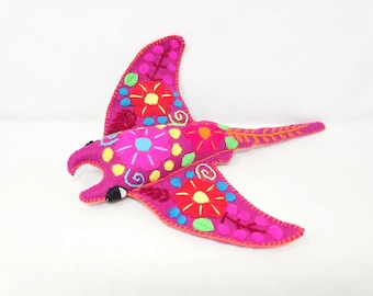 刺繍入りエイのぬいぐるみ／マンタのぬいぐるみ