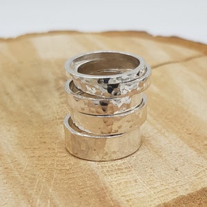 Etsy hammered shop silver ring