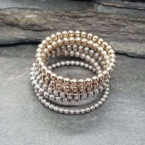 Sterling Silver / Gold Filled Beaded Rings