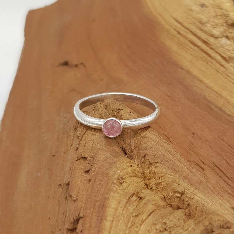 Sterling Silver PinkGreen Tourmaline Ring