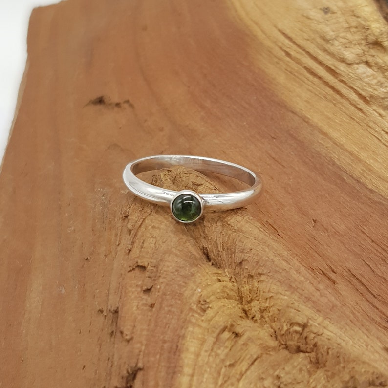 Sterling Silver PinkGreen Tourmaline Ring