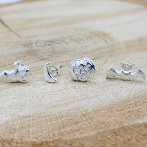 Halloween Sterling Silver Stud Earrings