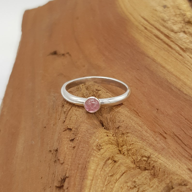 Sterling Silver PinkGreen Tourmaline Ring