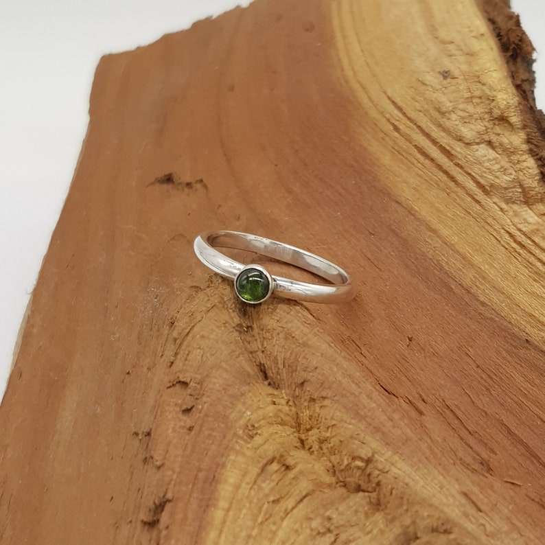 Sterling Silver PinkGreen Tourmaline Ring