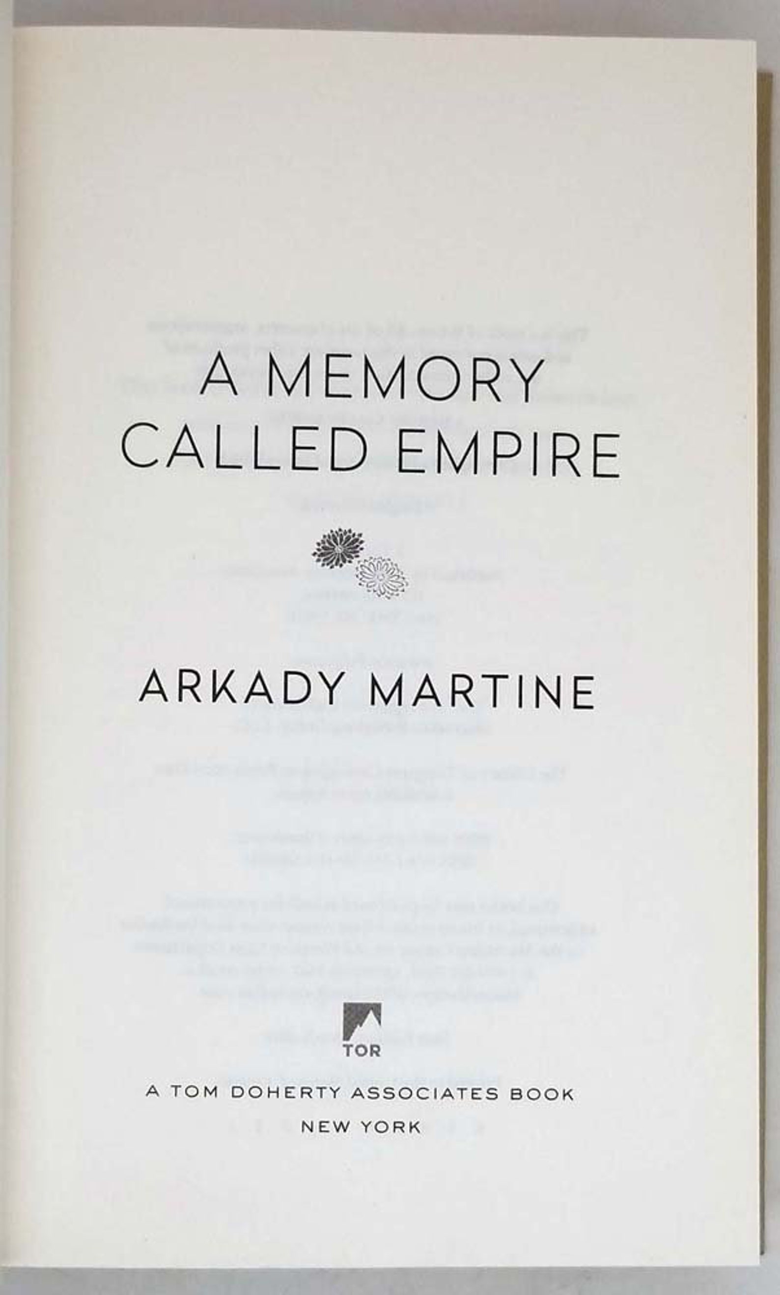 A Memory Called Empire Arkady Martine 2019 1st Edition Etsy