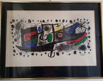 Original  JOAN MIRO Lithograph - Star Scene w/ COA