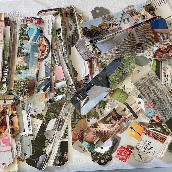 Five (5) Bookmarks * Recycled from SOUTHERN LIVING Magazines 2022 * Vintage Style * Bookmarks