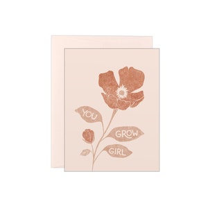 You Grow Girl - Fleur - Carte typographique