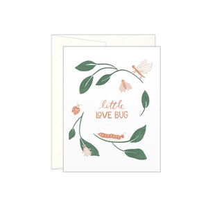 Little Love Bug - Tarjeta de bebé tipográfica
