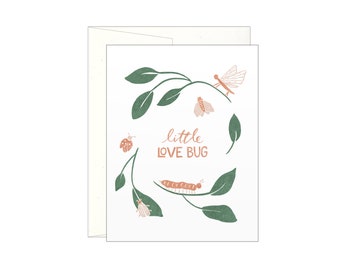 Little Love Bug - Letterpress Baby Card