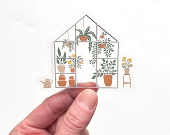 Clear Greenhouse Sticker - Vinyl Sticker