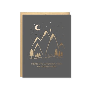 Year of Adventures - Kaart van goudfolie