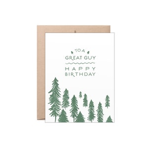 An einen tollen Kerl Happy Birthday - Wald - Letterpress Karte